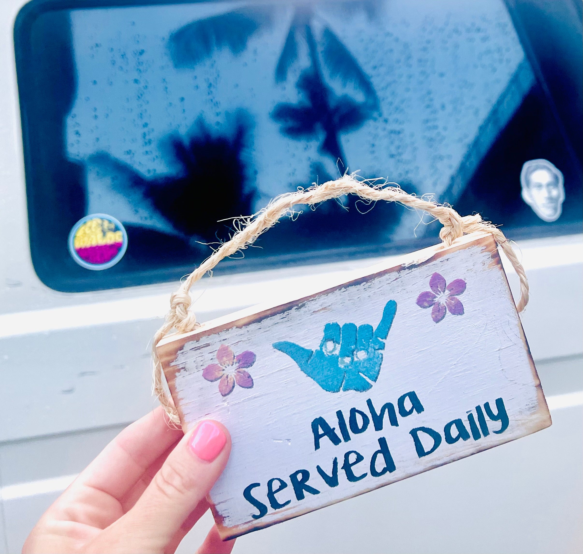 Aloha Served Daily Wood Wall Art