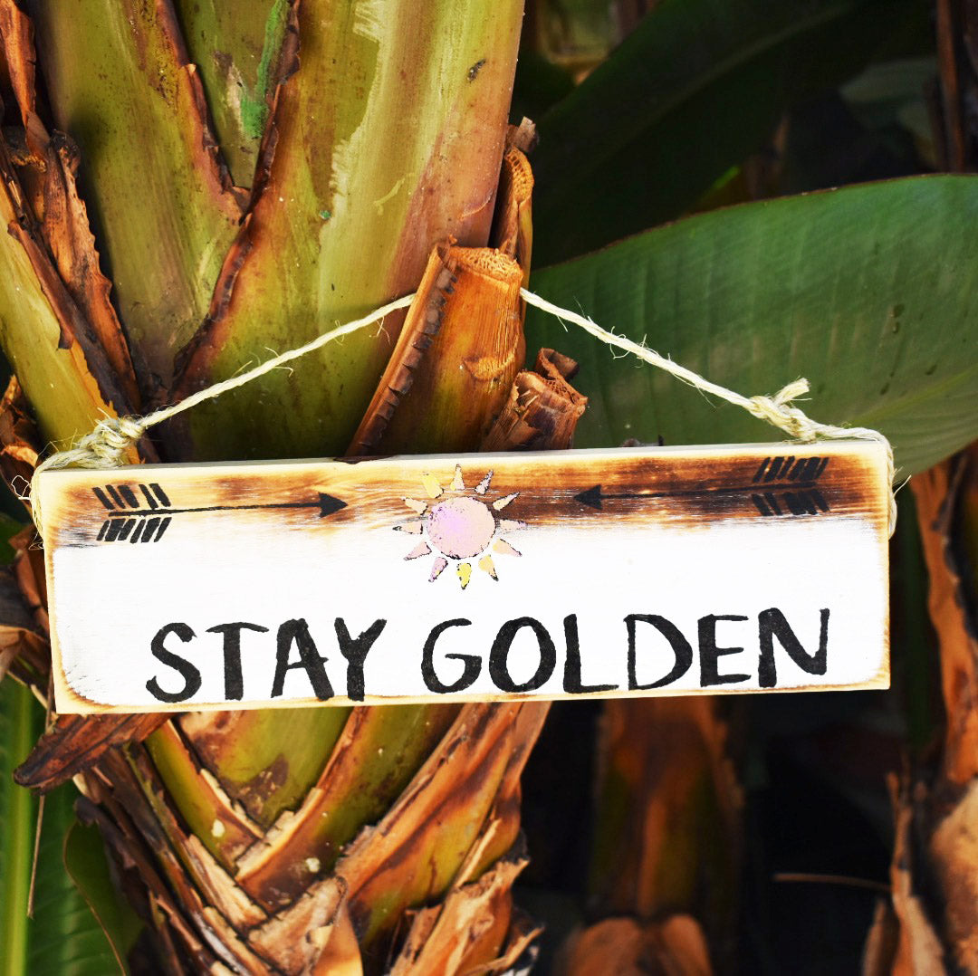 Stay Golden Wood Wall Art